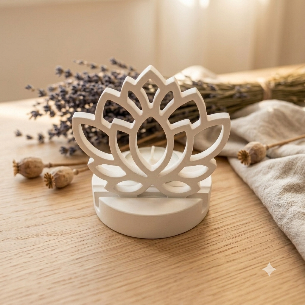 Teelichthalter-Set "Lotus"