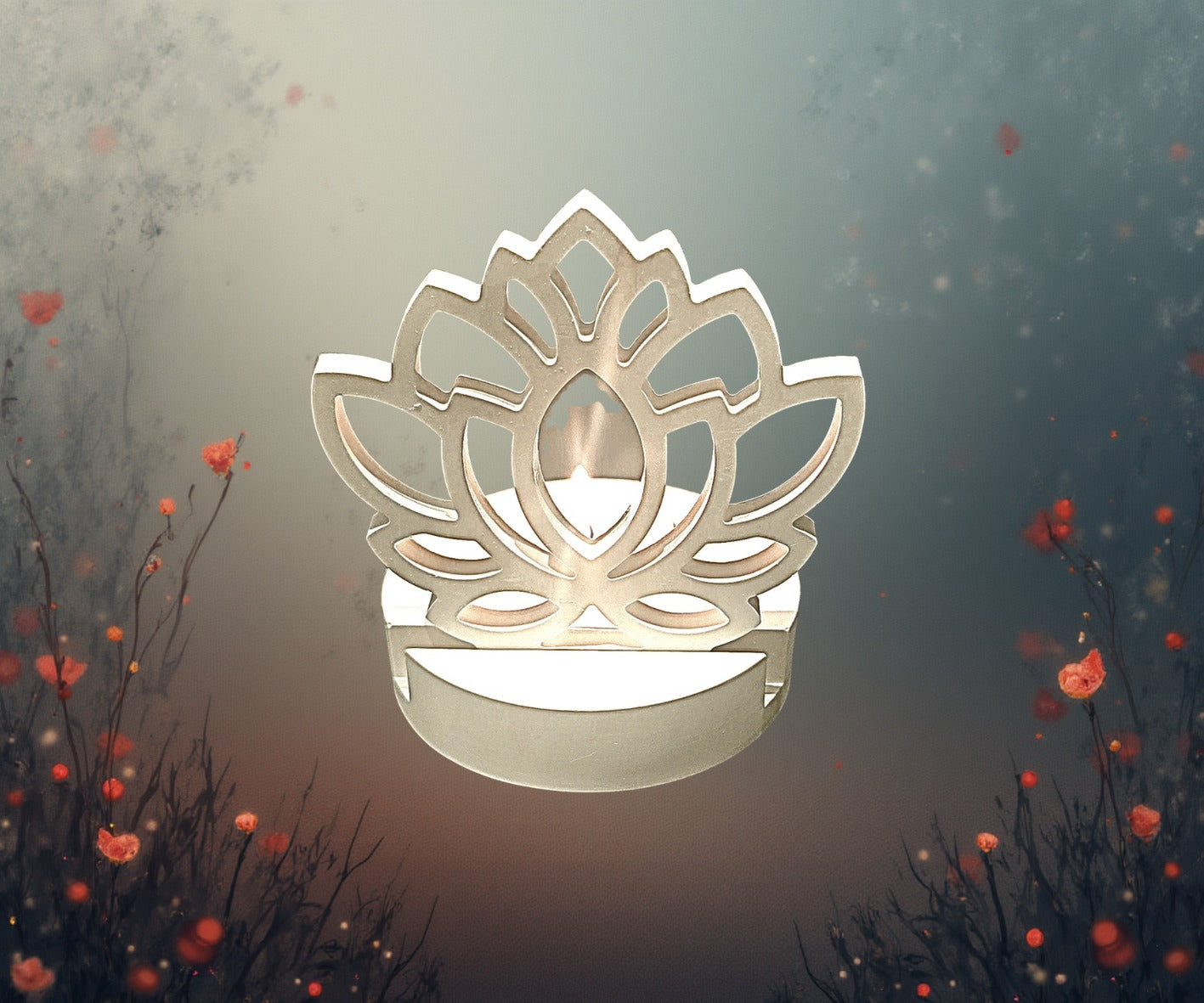 Teelichthalter-Set "Lotus"