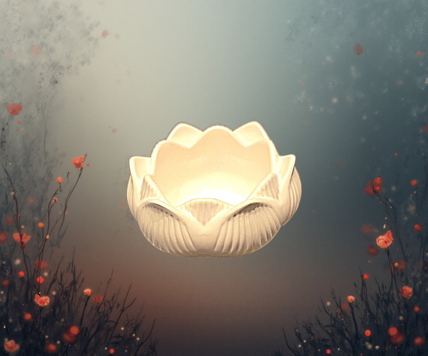 Teelichthalter Lotus