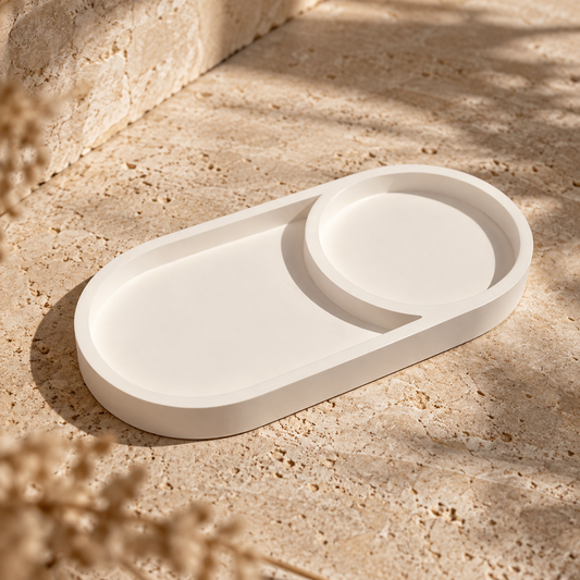 Tablett oval (mit Kreis)